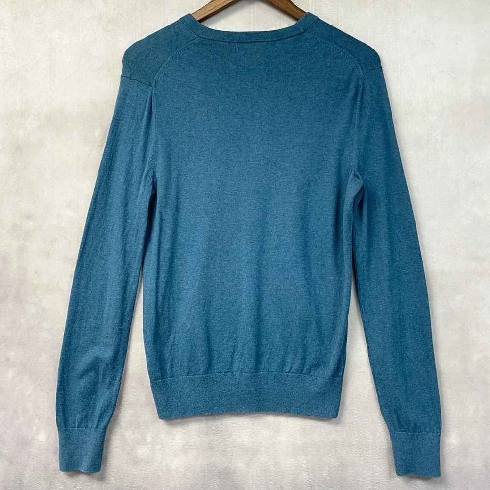 Banana Republic Men Luxury Blend V Neck Sweater Size S Silk Cashmere Preppy Luxe